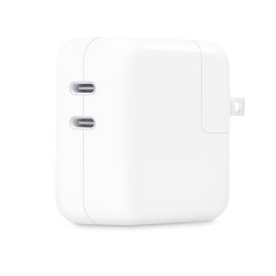 Adaptador De Corriente Apple 35W 2 Puertos USB-C Blanco