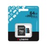 Memoria microSDXC Kingston 64GB Canvas Go! Plus Gen4 UHS-I U3 V30 A2 Con Adaptador SD