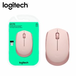 Mouse Logitech M170 Inalambrico USB 2.4GHz Rosado Optico