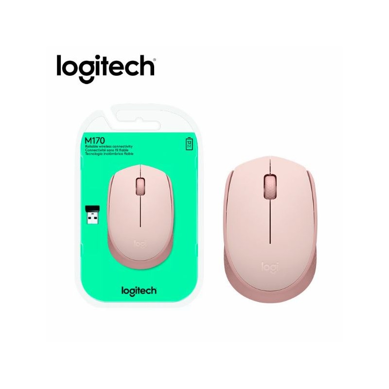 Mouse Logitech M170 Wireless Mouse (Rose) - Clamshell V