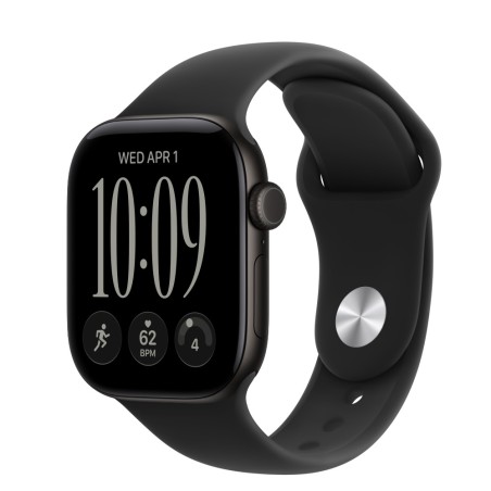 Apple Watch Series 12 42mm Aluminio Negro Correa Deportiva Negra GPS M/L