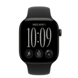 Apple Watch Series 12 42mm Aluminio Negro Correa Deportiva Negra GPS M/L