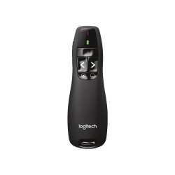 Presentador Inalambrico Logitech R400 Laser Rojo USB 2.4GHz Alcance 15Mts Negro