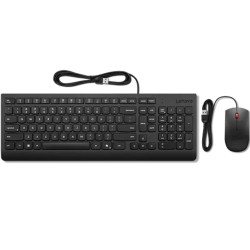 Combo Teclado Mouse Lenovo Essential Wired AI USB Español Negro