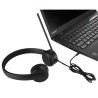 Diadema Auricular Lenovo Essential Binaural Estereo Alambrica 3.5mm Negra Con Microfono