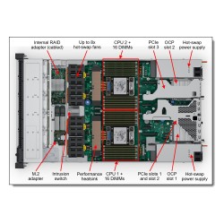 Servidor Lenovo ThinkSystem SR630 V4 Xeon 6505P 32GB 480GB SSD Rack 1U 2x1300W