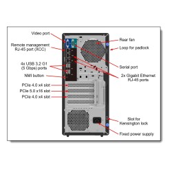 Servidor Lenovo ThinkSystem ST50 V3 Intel Xeon 6325P 16GB 2TB HDD Sata Torre 300W