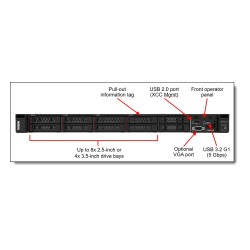 Servidor Lenovo ThinkSystem SR250 V3 Xeon 6353P 16GB Rack 1U Fuentes 2x800W