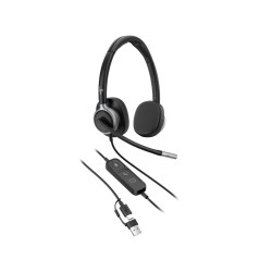 Diadema Auricular HP Poly Mission 625 Estereo USB-C y USB-A Negro Con Microfono