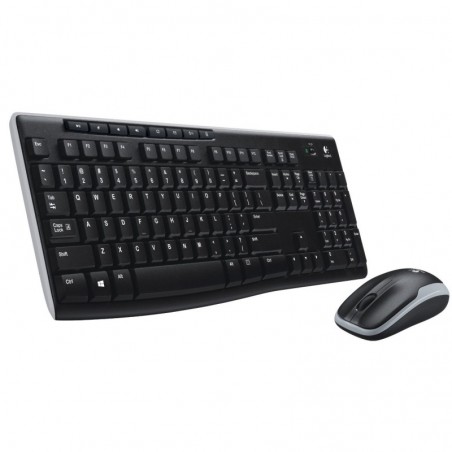 Combo Teclado Mouse Logitech MK270 Inalambrico Español Negro